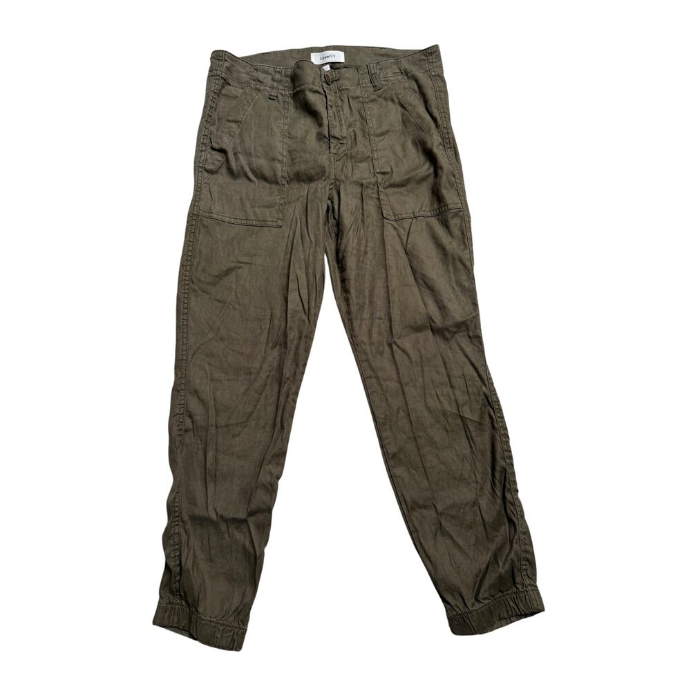 Level 99 Pants Women's Size 30 Linen Blend Olive Green Jogger